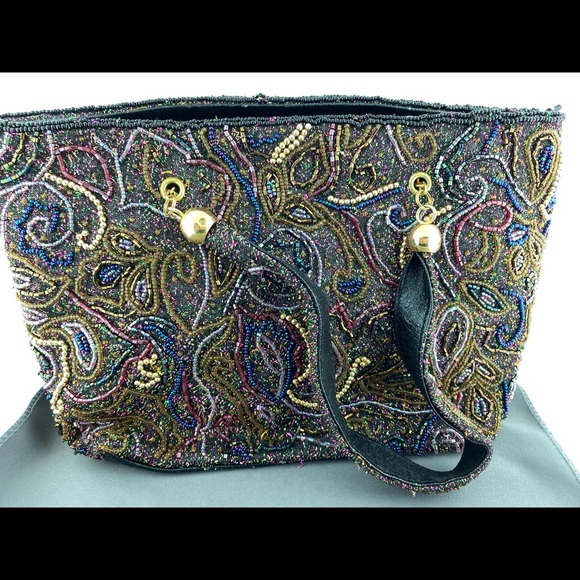Vintage Warren Reed medium size beaded evening handbag! - Picture 2 of 13